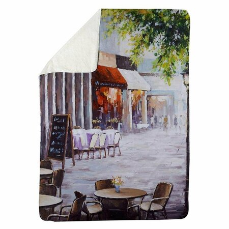 BEGIN HOME DECOR 60 x 80 in. Outdoor Restaurant-Sherpa Fleece Blanket 5545-6080-ST5